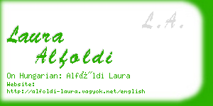 laura alfoldi business card